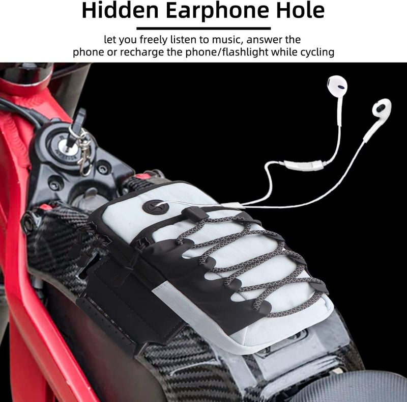 URLWALL Storage Frame Bag For Sur-ron LBX/Tuttio Soleil 01/Ultra Bee/Segway/Talaria Sting/E Ride Pro S SS SR, Dirt Bike Front Frame Bag Arm Strap Bag Battery Cover Bag for Mobile Phone, Card, Earphone - Image 4